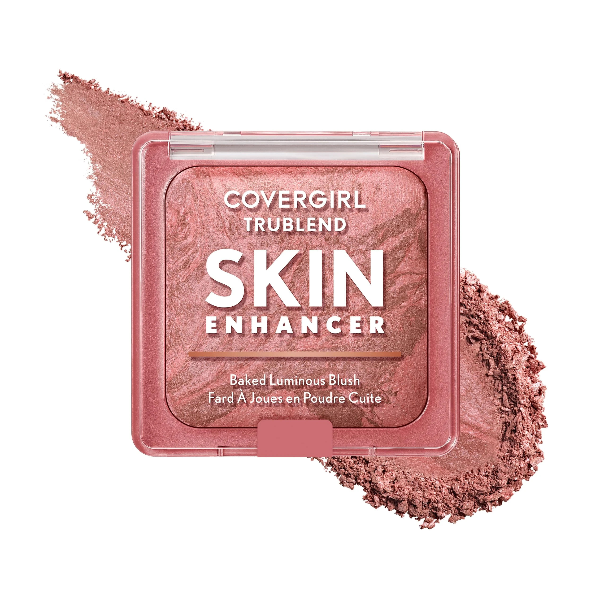 Amazon.com : COVERGIRL TruBlend Skin Enhancer Baked Luminous Blush, with Hyaluronic Acid & White Rose Extract, Blends Seamlessly - Rose Latte (Nude with Pink Swirls) : Beauty & Personal Care