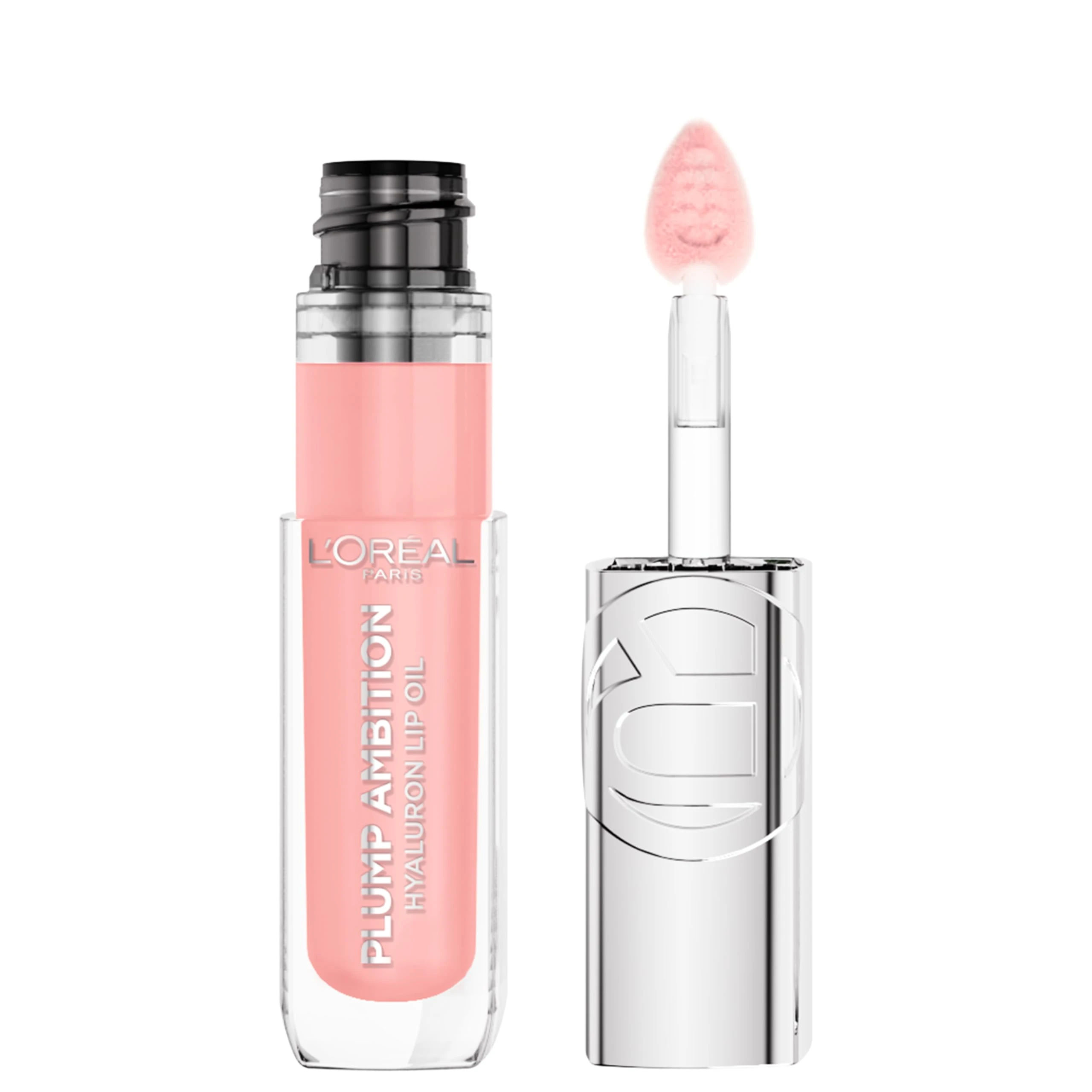 Amazon.com : L'Oreal Paris Plump Ambition Hyaluron Lip Oil, 24 HR Lip Gloss with Hyaluronic Acid, Volumizing Formula with Glass-Like Shine, Milky Nu 201, 0.16 Fl Oz : Beauty & Personal Care
