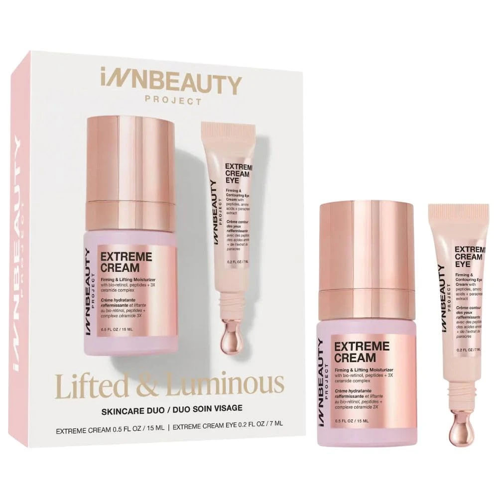 Amazon.com: INNBEAUTY Project Lifted & Luminous Travel Skincare Holiday Gift Set – Extreme Cream & Extreme Cream Eye for Firming, Lifting, Hydrating : Beauty & Personal Care