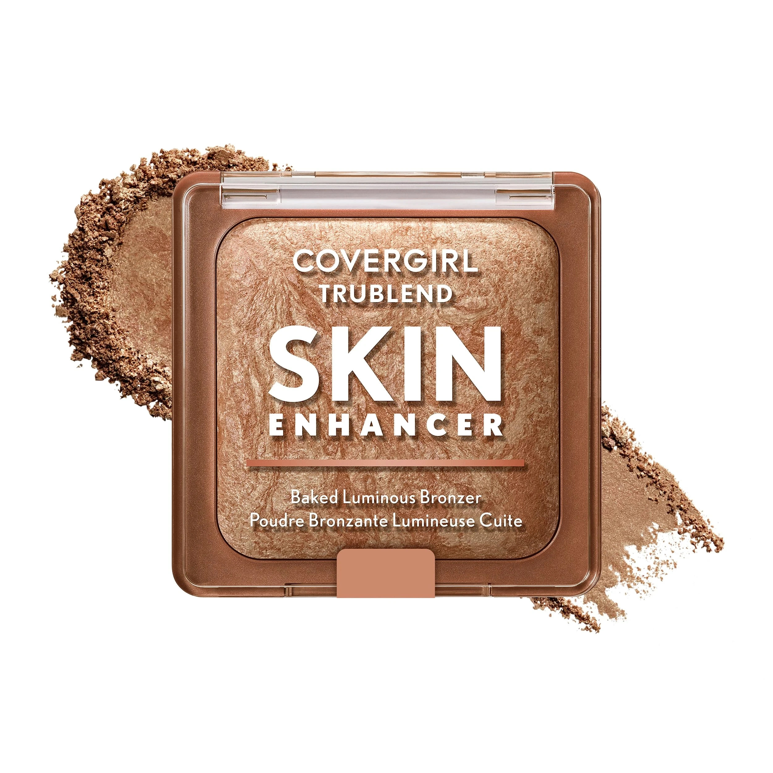 Amazon.com : COVERGIRL TruBlend Skin Enhancer Baked Luminous Bronzer, with Hyaluronic Acid & White Rose Extract, Blends Seamlessly - 300 Honey Bun (Light Bronze with Champagne Swirls) : Beauty & Personal Care