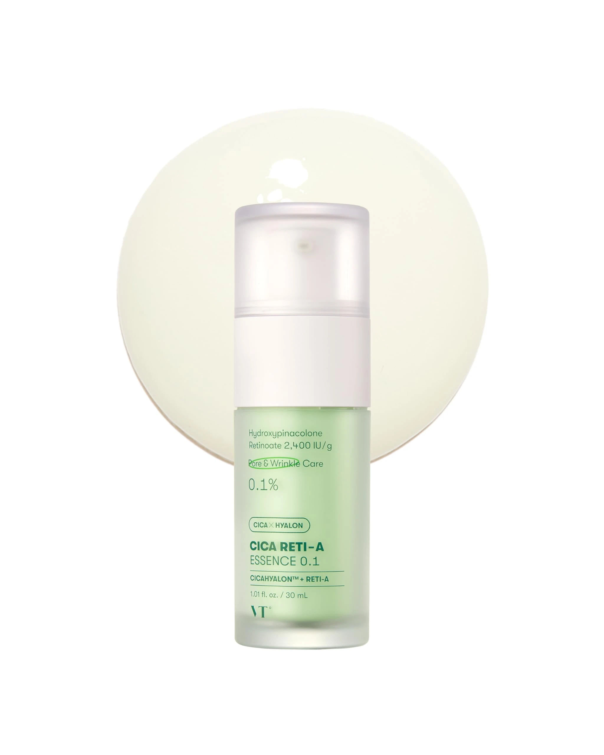 Amazon.com: VT COSMETICS Cica Reti-A Retinol Essence 0.1 Skin Balancing Essence For Sensitive Skin 1.01 fl oz : Beauty & Personal Care