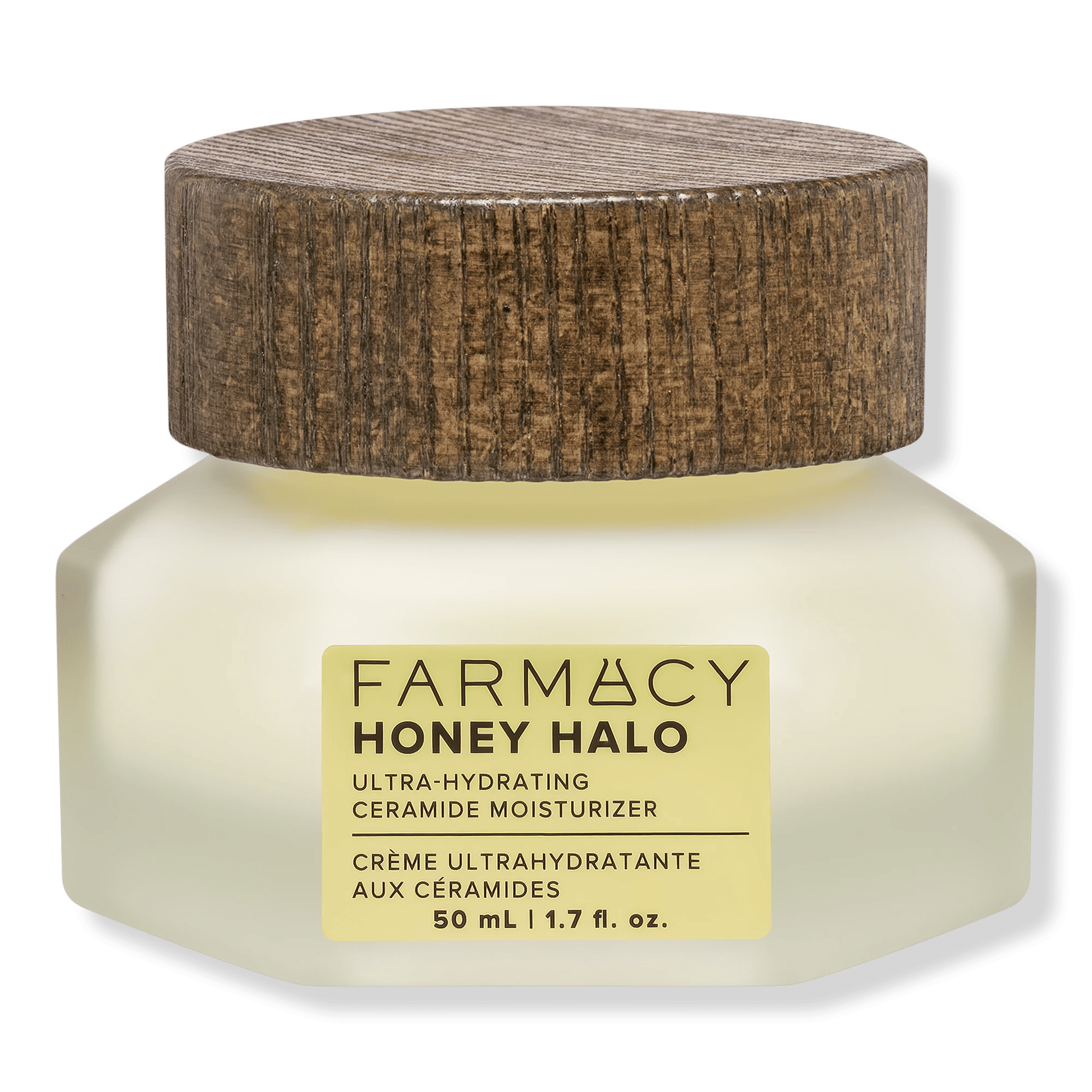 Farmacy Ceramide Face Moisturizer - Honey Halo Ultra Hydrating Facial Moisturizer with Buckwheat Honey + Ceramides - Helps Restore Barrier + Replenish Dryness - Plumping Skin Care for Dry Skin (50ml)