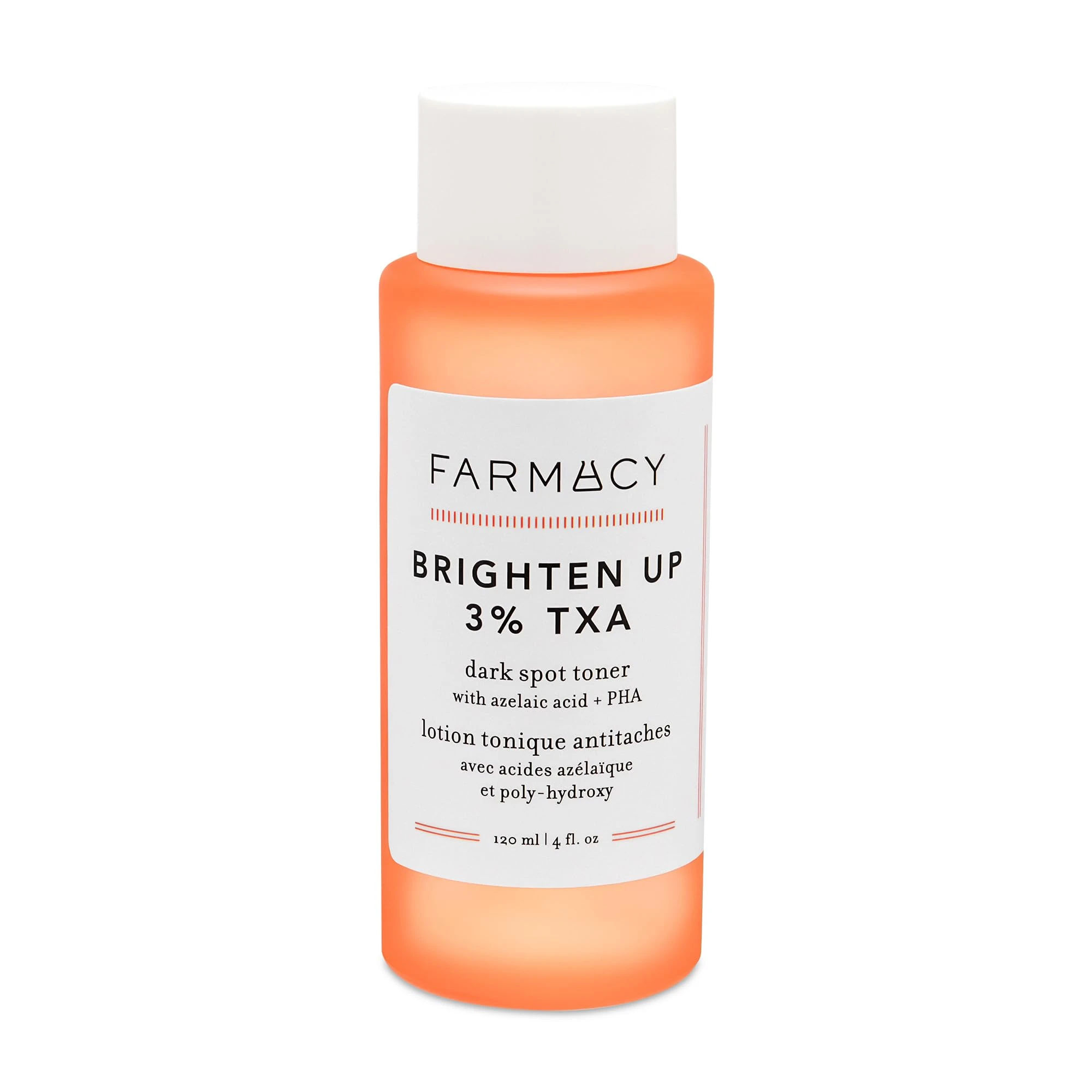 Farmacy 3% TXA Brightening Toner for Face - Dark Spot Corrector with Azelaic Acid, Tranexamic Acid + 5% PHA - Helps Even Texture + Tone, Fade Dark Spots + Exfoliate - Glow-Enhancing Skin Care (120ml)