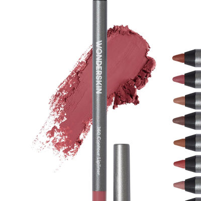 Wonderskin Lipliner Pencil - 360 Contour Lipliner, Long Lasting, Sharpenable, Waterproof and Transfer-Proof Nude Lip Liner Pencil (Rosewood)