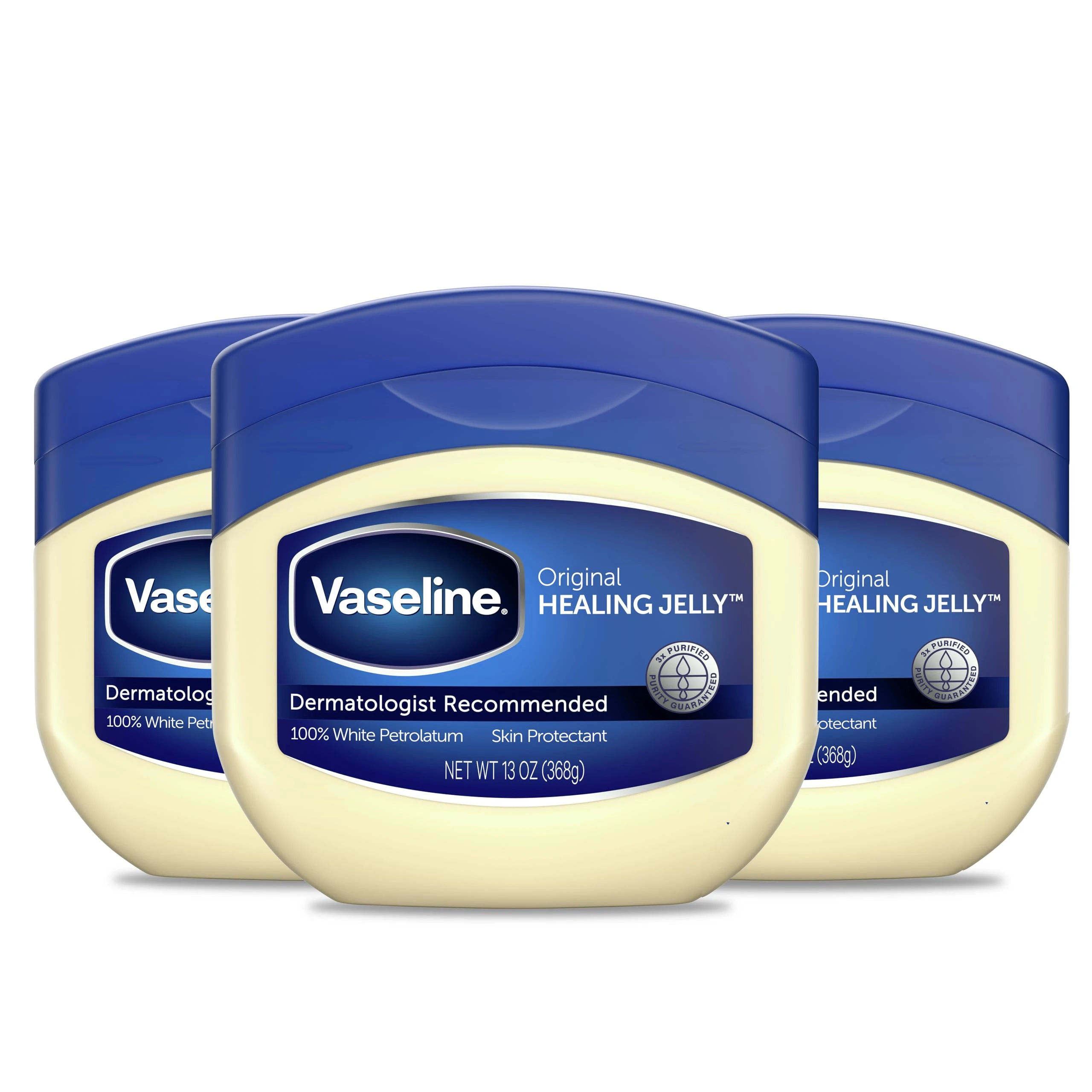 Vaseline Original Petroleum Healing Jelly for Dry Cracked Skin 13oz 3ct
