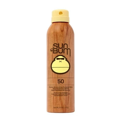 Sun Bum Original Sunscreen Spray - SPF 50 - 6oz: Whole Body, Hypoallergenic, Vegan, Scented