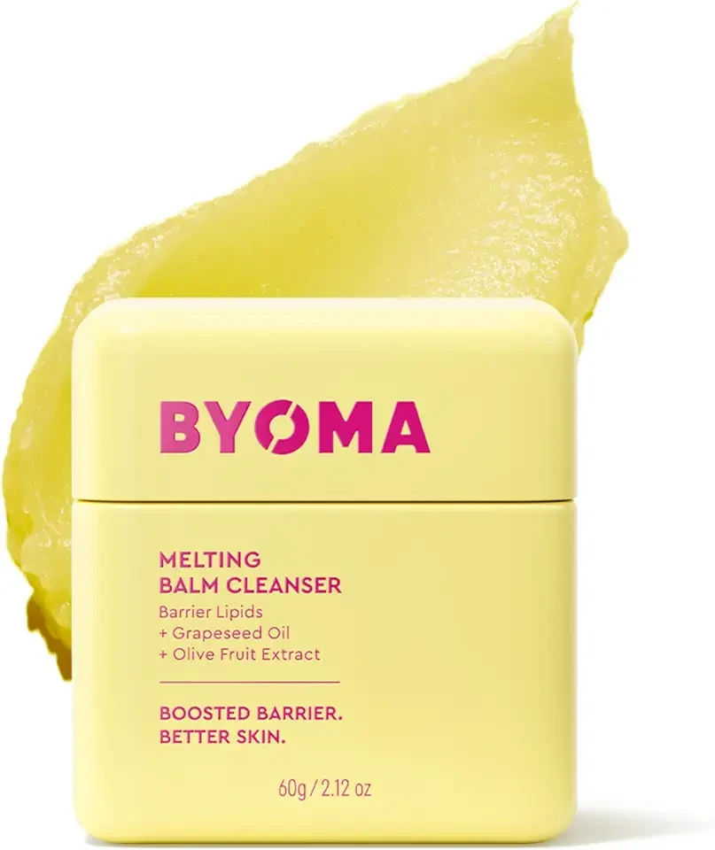 BYOMA Melting Balm Facial Cleanser - Buttery Soft Cleansing Balm for Skin Barrier Repair - Tri-Ceramide Face Wash for Sensitive Skin & All Skin Types - Deeply Hydrated Skin, No Oily Residue - 2.12 oz