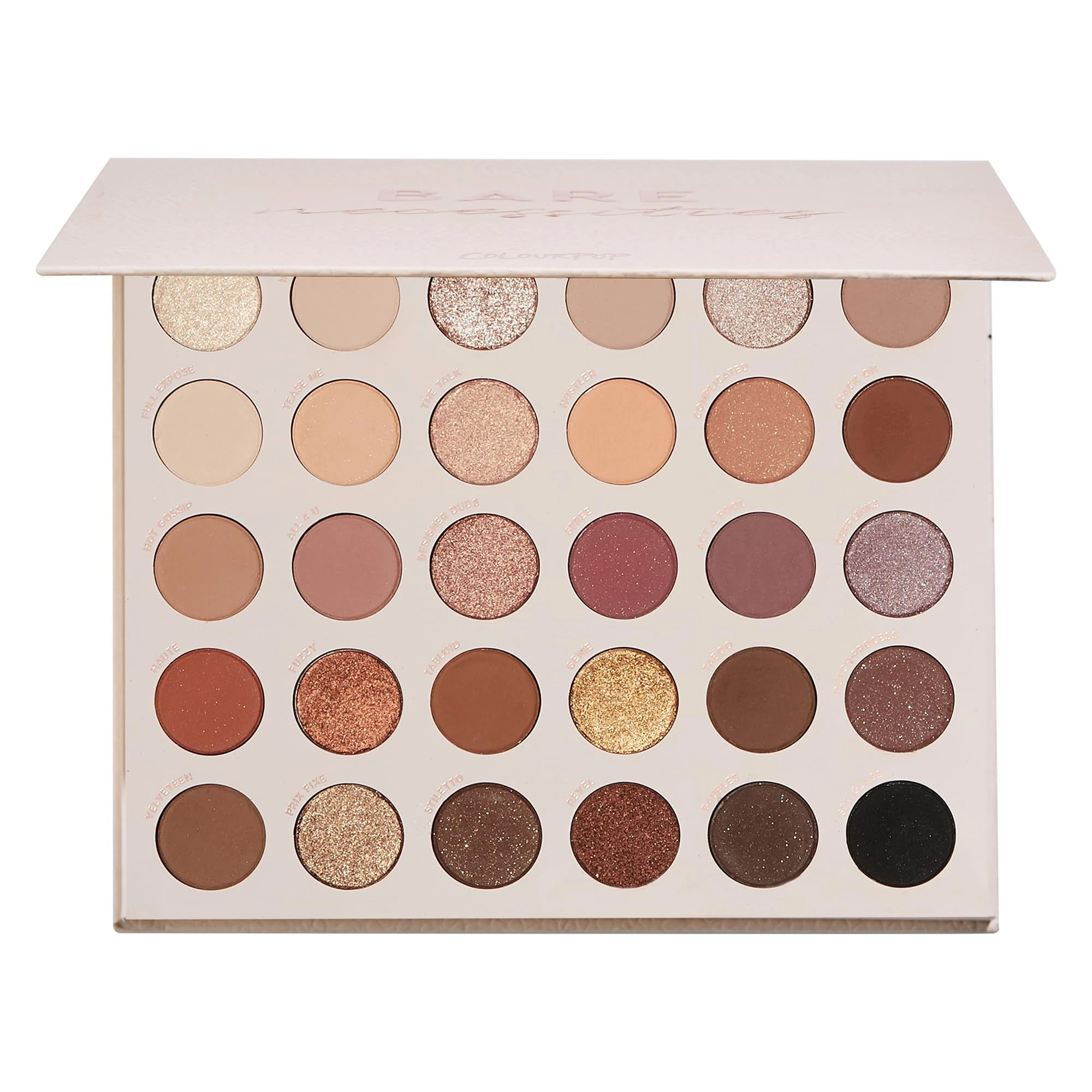 ColourPop Eyeshadow Palette - Eye Makeup Palette with Matte, Metallic, Matte Sparkle & Glitter Finishes - High-Pigment Eye Makeup with a Long-Wearing Formula - Bare Necessities (0.04 oz)