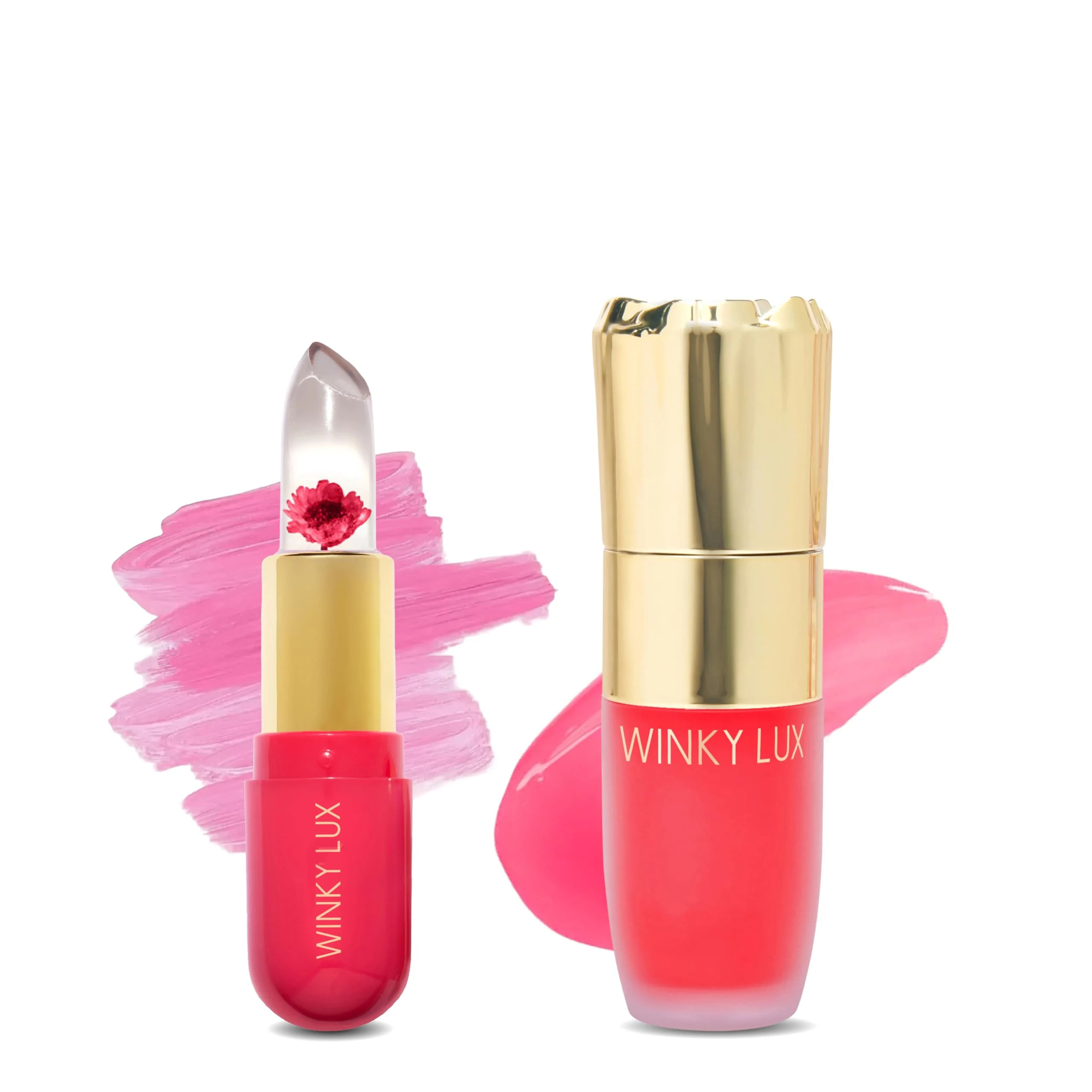 Winky Lux Flower Balm, pH Lip Balm and Winky Lux pH Cheeky Glaze Liquid Blush, Cruelty-Free, Vegan