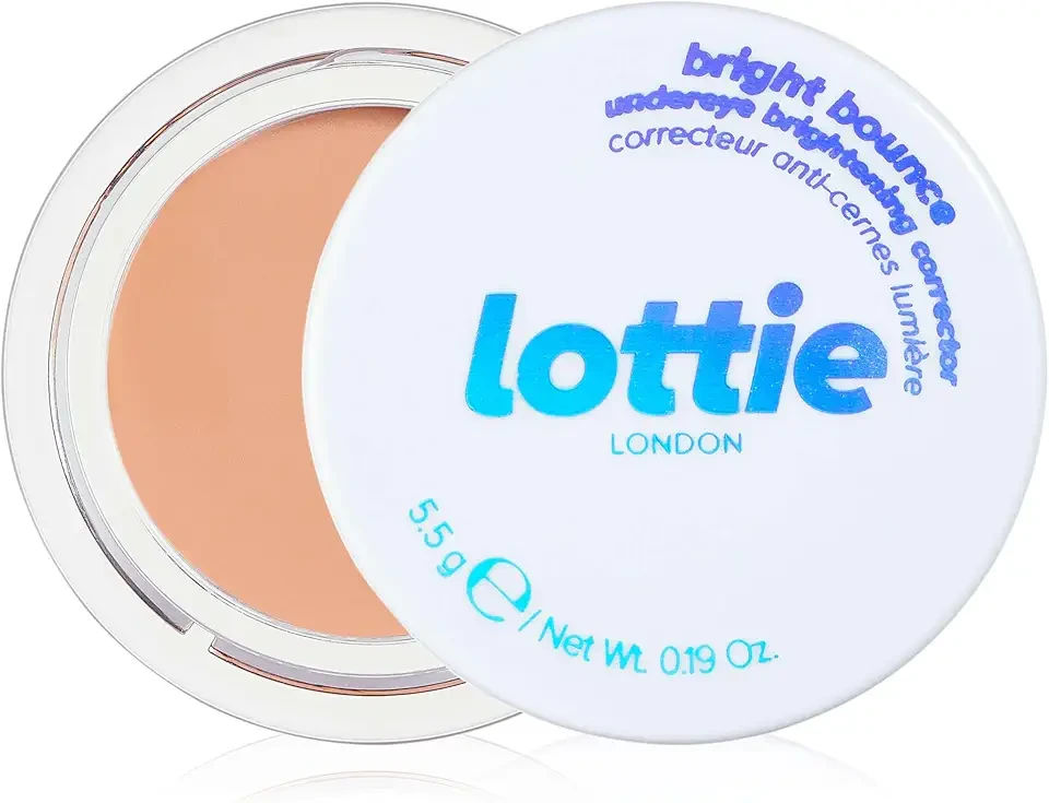 Lottie London Bright Bounce in Medium, Undereye Brightening Corrector, Cream-based Skin-perfecting Concealer, Reduces the Appearance of Dark Circles