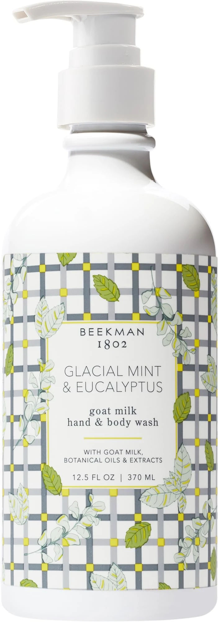Beekman 1802 Goat Milk Hand Soap – Moisturizing Body Wash & Liquid Hand Soap for Sensitive Skin, Hand & Body Wash, Natural Soap with Goat Milk & Aloe – Glacial Mint & Eucalyptus 12.5 fl oz