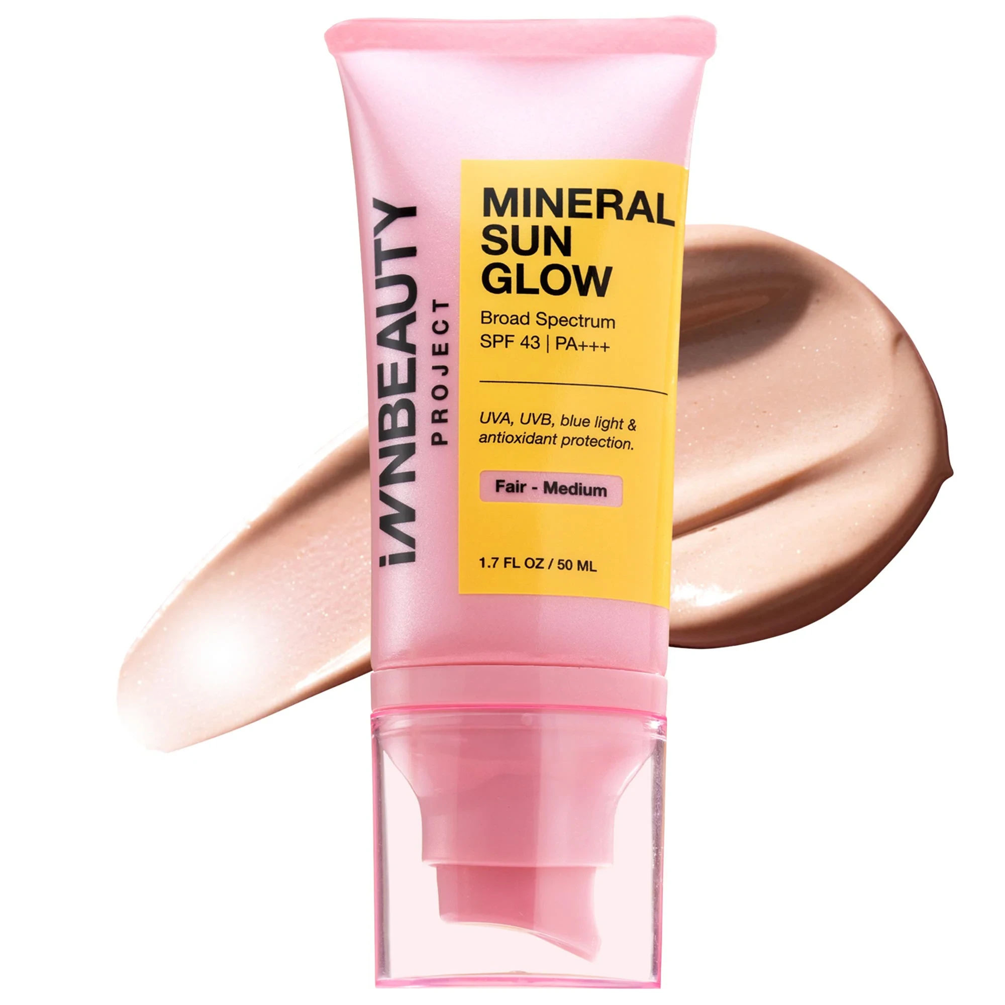 Mineral Sun Glow Broad Spectrum Sunscreen SPF 43 PA +++ with Peptides and Vitamin C