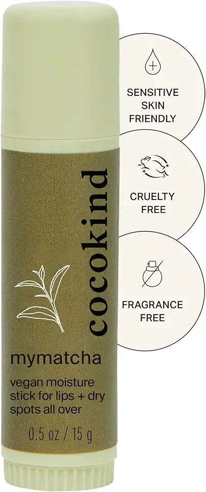 Cocokind Mymatcha All-Over Moisture Stick, Lip Balm and Eye Cream for Dry Skin 0.5 Oz