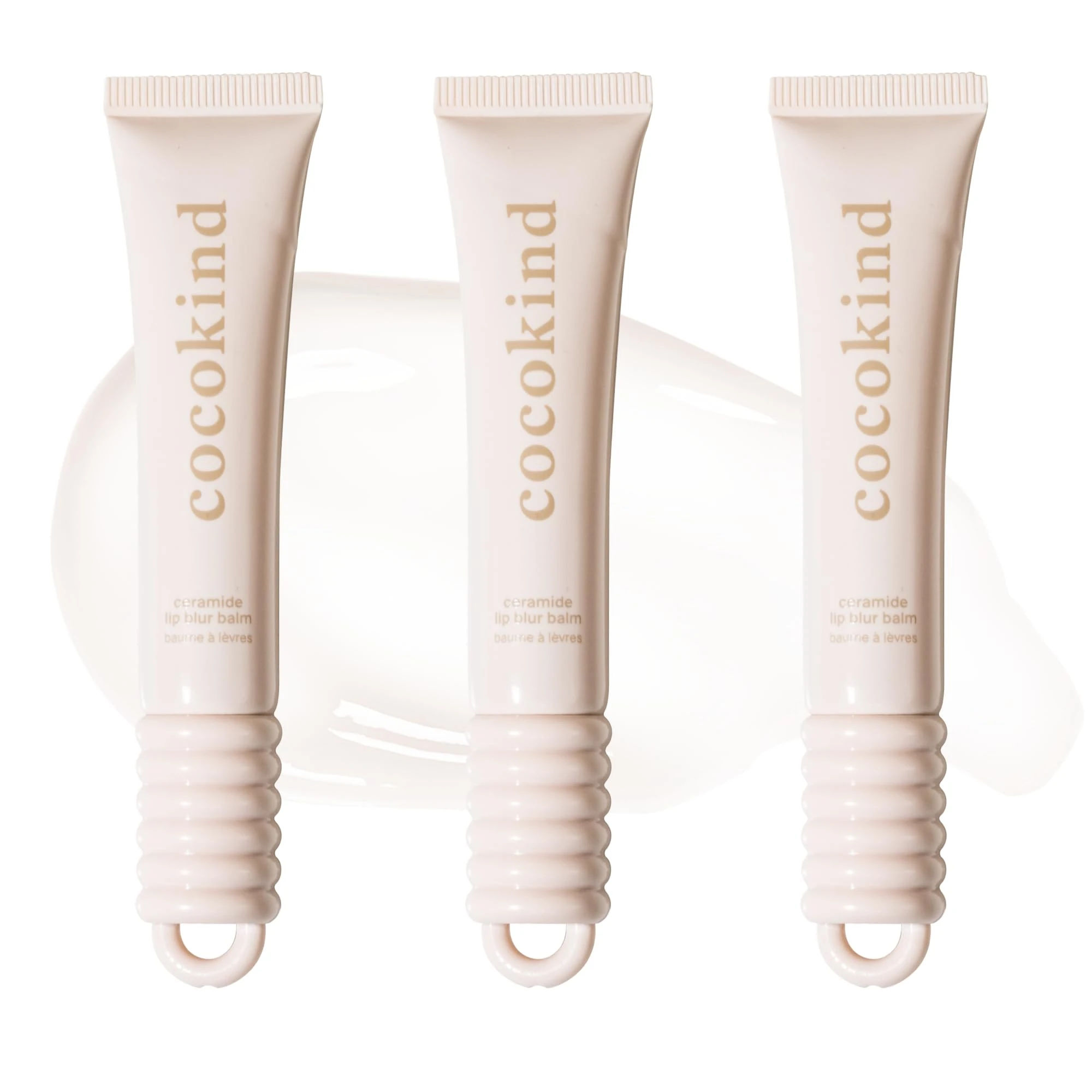 Cocokind Ceramide Lip Blur Balm, Be Real - Clear Hydrating Lip Balm with Ceramides & Peptides, Made for Sensitive Skin & Lips, Unflavored & Fragrance-Free - 3 pack