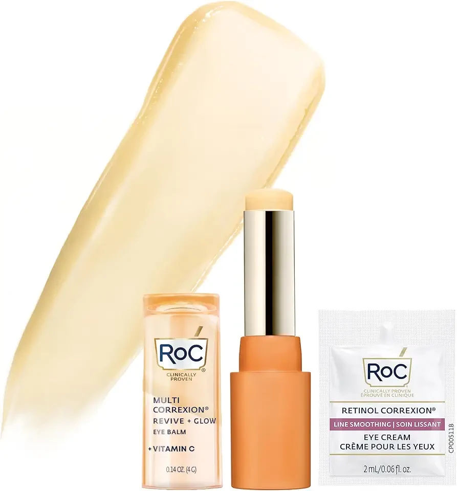 Multi Correxion Revive + Glow Eye Balm with Vitamin C (0.14 oz) + Retinol Eye Cream Packette