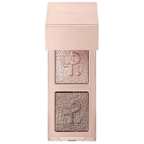 P4TRICK.TA - Major Dimension Eye Illusion Eyeshadow Duo, Long-Lasting Wear, Lightweight & Buildable, Travel-Friendly Size - Color: Always On Your Mind - (slate sparkle) Size: (0.14 oz)