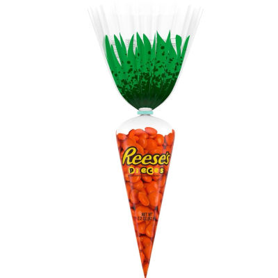 REESE'S PIECES Peanut Butter in a Crunchy Shell Treats, Easter Candy, 2.2 oz Carrot Bag