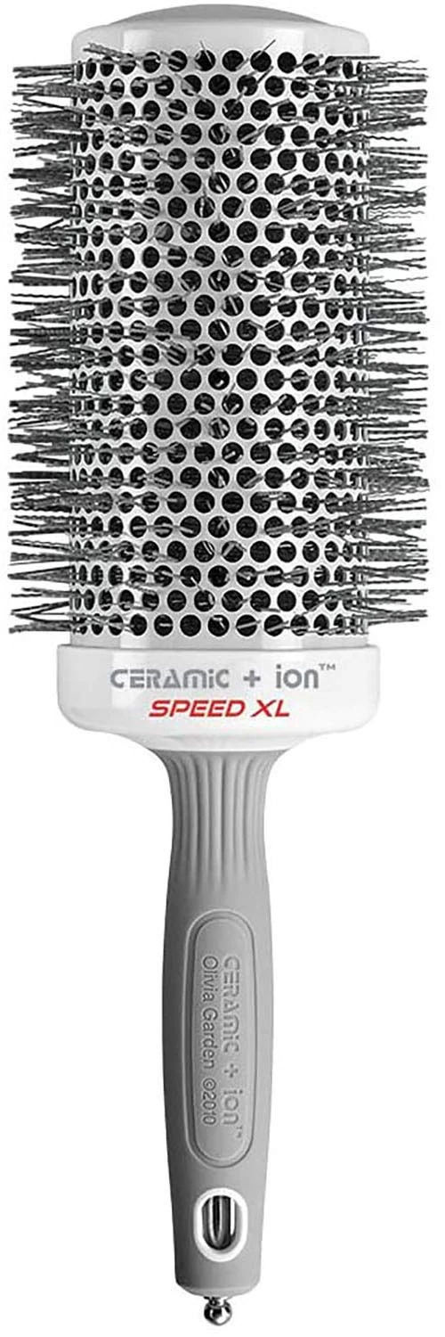 Olivia Garden Ceramic + Ion Speed XL - Extra-Long Round Thermal Hair Brush - Not Electrical - Professional Blowout Brush for Normal to Thick Hair