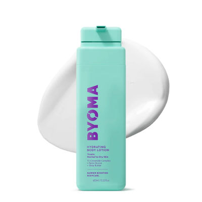 BYOMA Hydrating Body Lotion – Deeply Hydrates & Nourishes with Tri-Ceramide Complex, Shea Butter & Beta Glucan Skin Barrier, 13.52 Fl. Oz