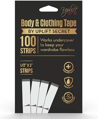 Fashion Clothing Tape Double Sided - Clear Tape for Clothes, Body, and All Skin Shades