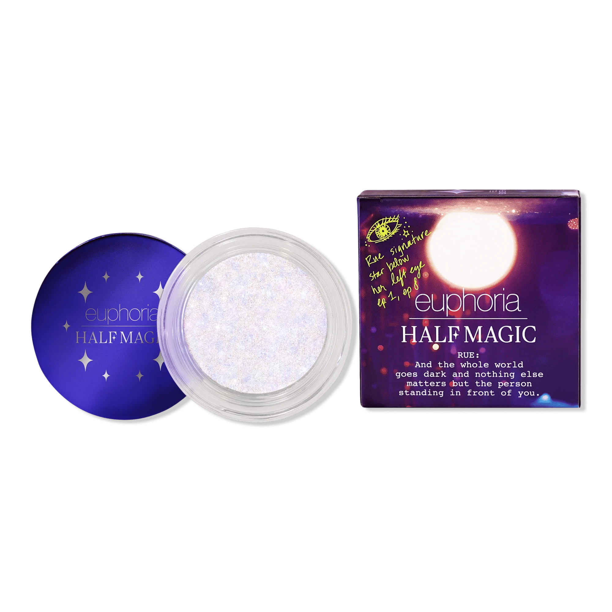 EUPHORIA X HALF MAGIC Glitterpuck Pressed Fairy Dust for Eyes, Face + Body