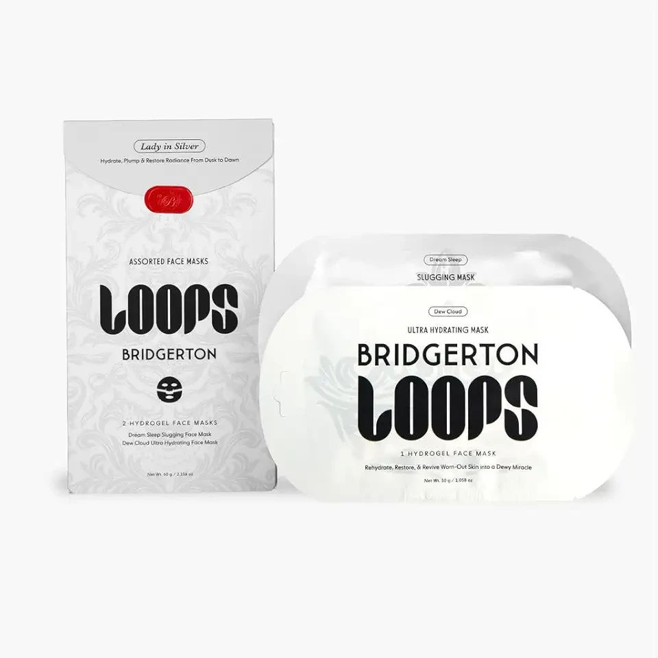 Beauty Bridgerton™ NETFLIX Lady in Silver Set - The Best Korean Hydrogel Face Masks for Every Skin Moment Face Mask - 2 Hydrating Masks - Dew Cloud and Dream Sleep - All Skin Types, 2pc
