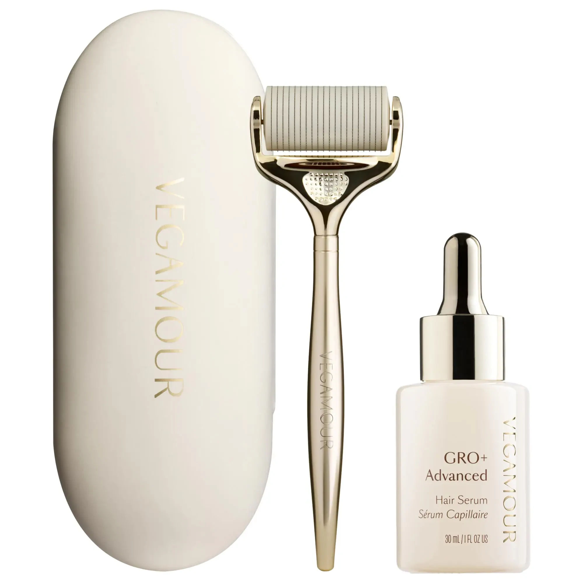 GRO+ Advanced Hair Serum and Dermaroller Set