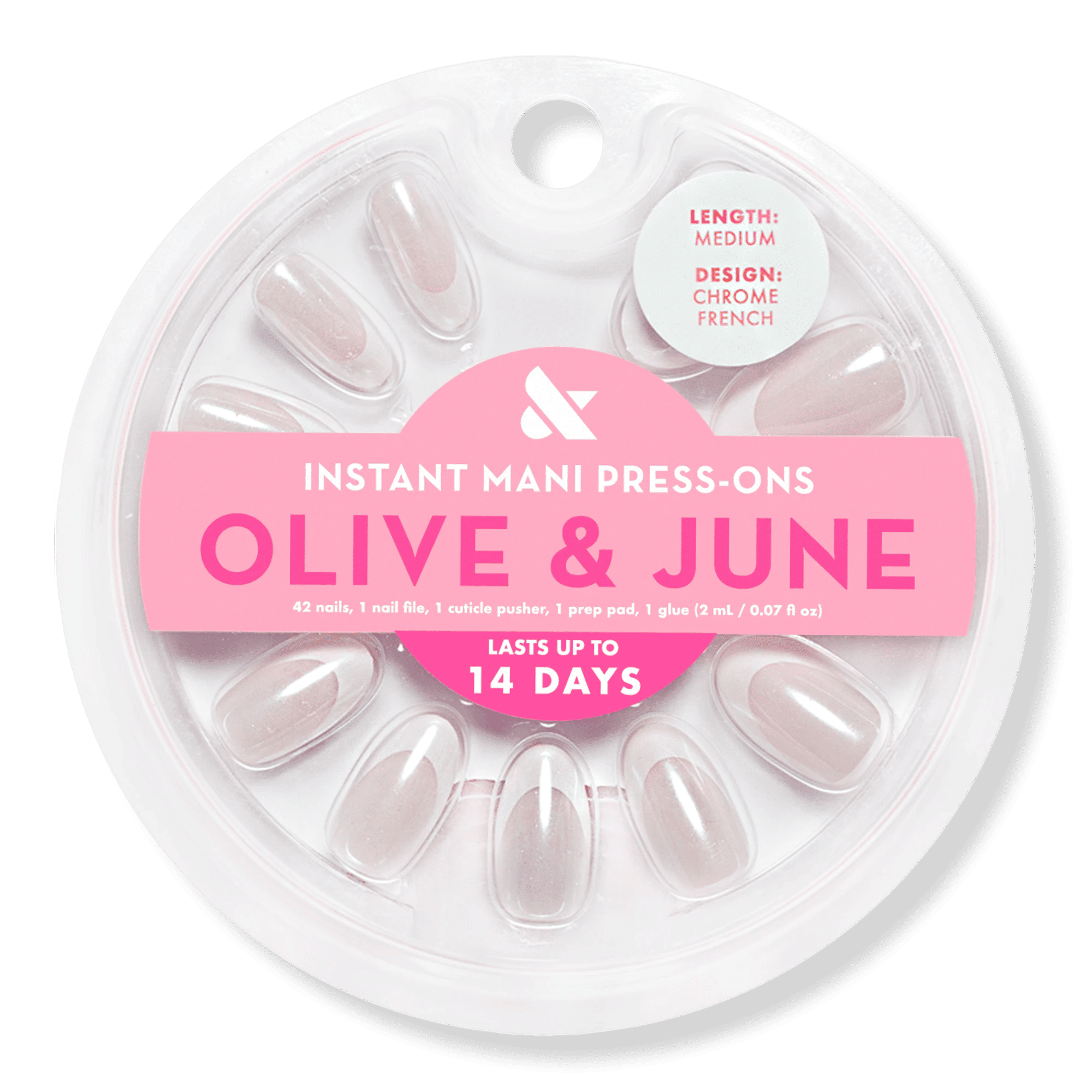 Instant Mani Press-On Nails Chrome French