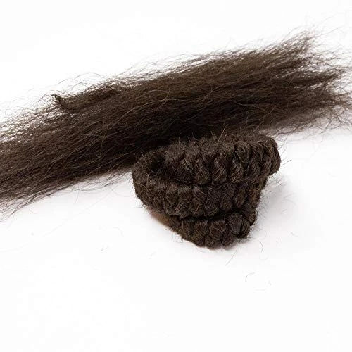 Mehron Makeup Crepe Hair - DARK BROWN, Special FX Fake Hair