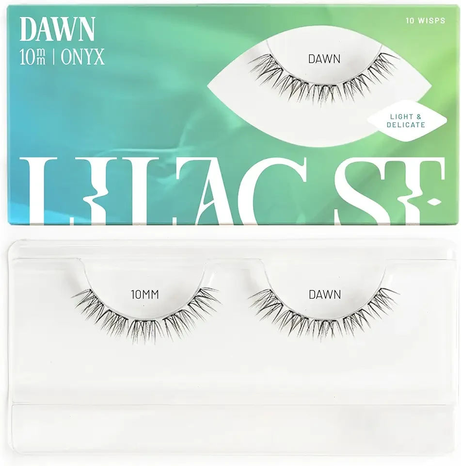 Lilac St - Dawn Natural Faux Eyelash Clusters (10mm) - Dynamic & Fluttery Volume - DIY Lash Extension Wisps - Lightweight & Lifelike - Lasts 10 Days - Women Founded, Cruelty Free, Vegan - 10 Lashes