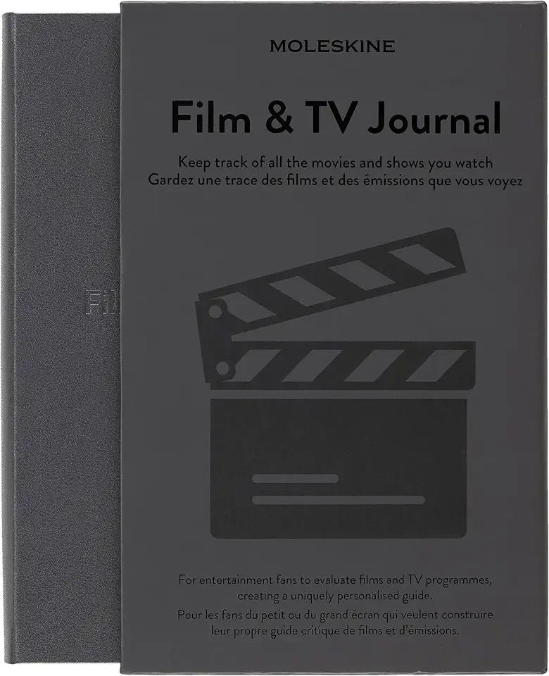 Moleskine Passion Journal, Film & TV, Hard Cover, Large (5" x 8.25") Black, 400 Pages