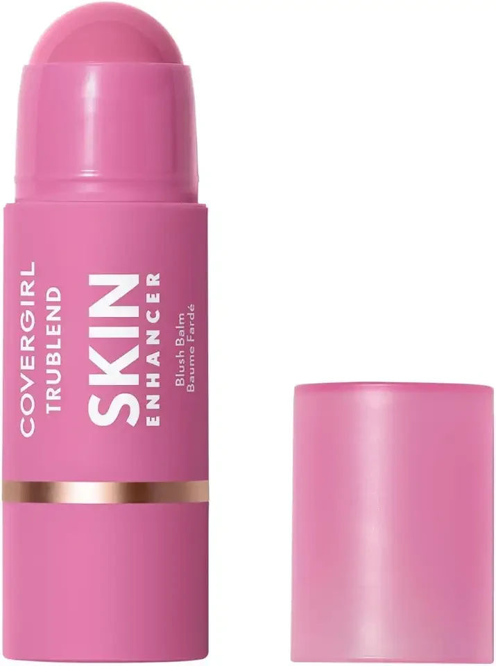 CoverGirl Trublend Skin Enhancer Blush Balm Stick, 240 Sweet Violet, Vegan Formula, Easy to Use, Glides on Effortlessly, Non-Greasy, Doesn't Crease, 0.21oz