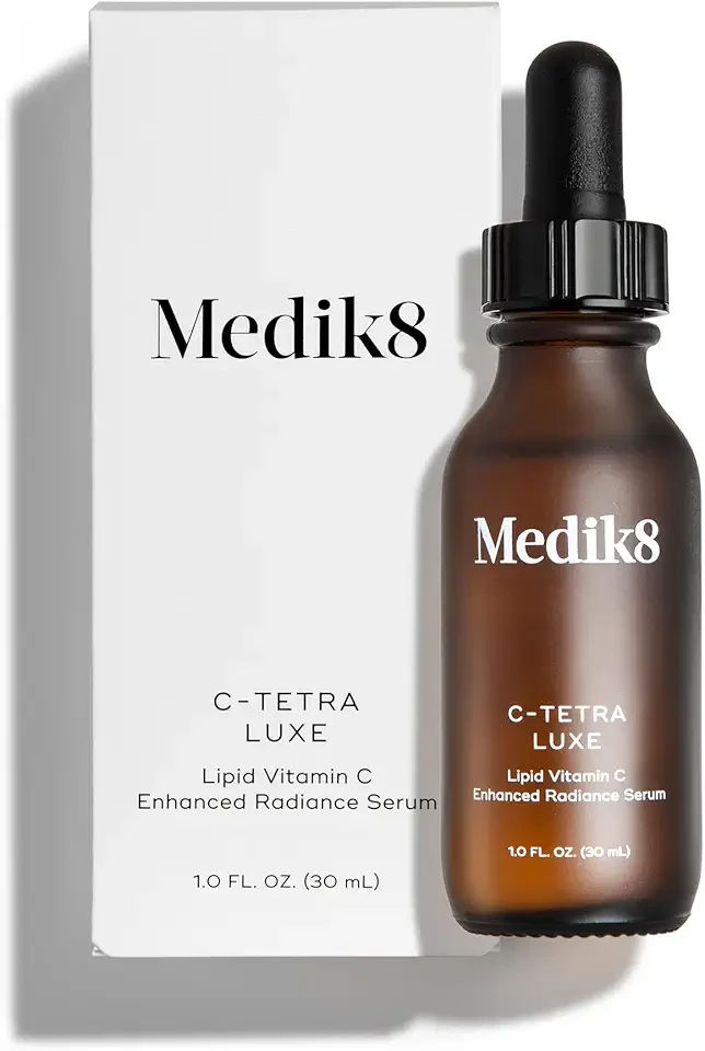 Medik8 C-Tetra Luxe - Balancing Vitamin C Serum For Face - Smooths Fine Lines and Wrinkles - Face Serum with Squalane - Vegan and Gluten Free - 1.0 oz