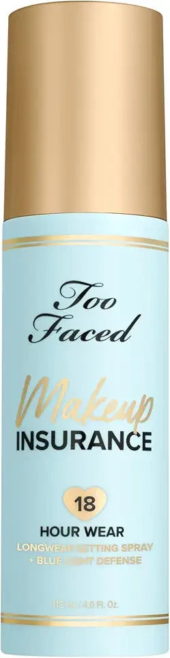 Too Faced Makeup Insurance Setting Spray | Hydrating, Long Lasting, Vegan + Cruelty Free, 4 Fl Oz