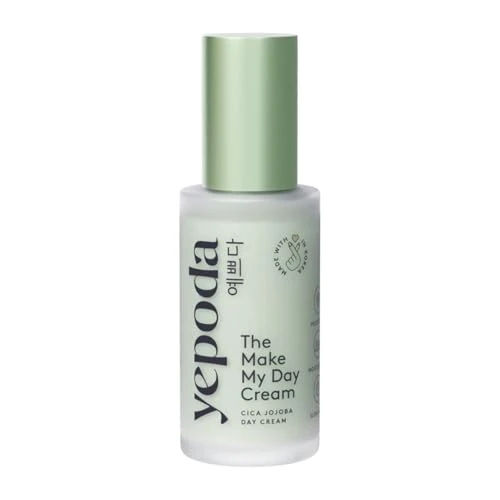 Yepoda Make My Day Cream – Hydrating Daily Moisturizer with Cica, Nourishing Vegan Korean Face Cream for Radiant-Looking Skin, Suitable for All Skin Types, 1.69 fl oz