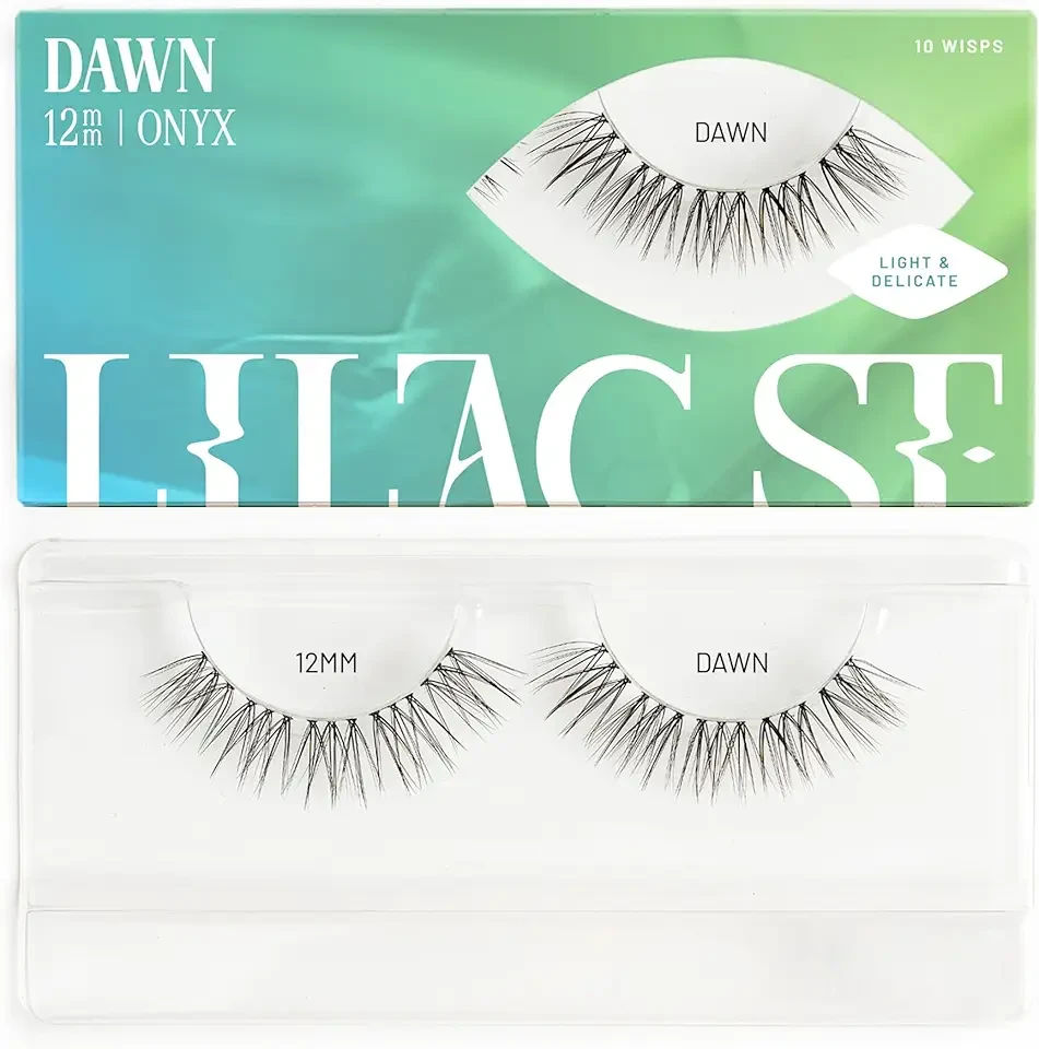 Lilac St - Dawn Natural Faux Eyelash Clusters (12mm) - No "Makeup" Look - DIY Lash Extension Wisps - Lightweight & Lifelike - Lasts 10 Days - Cruelty Free, Vegan, Women Founded - 10 Lashes