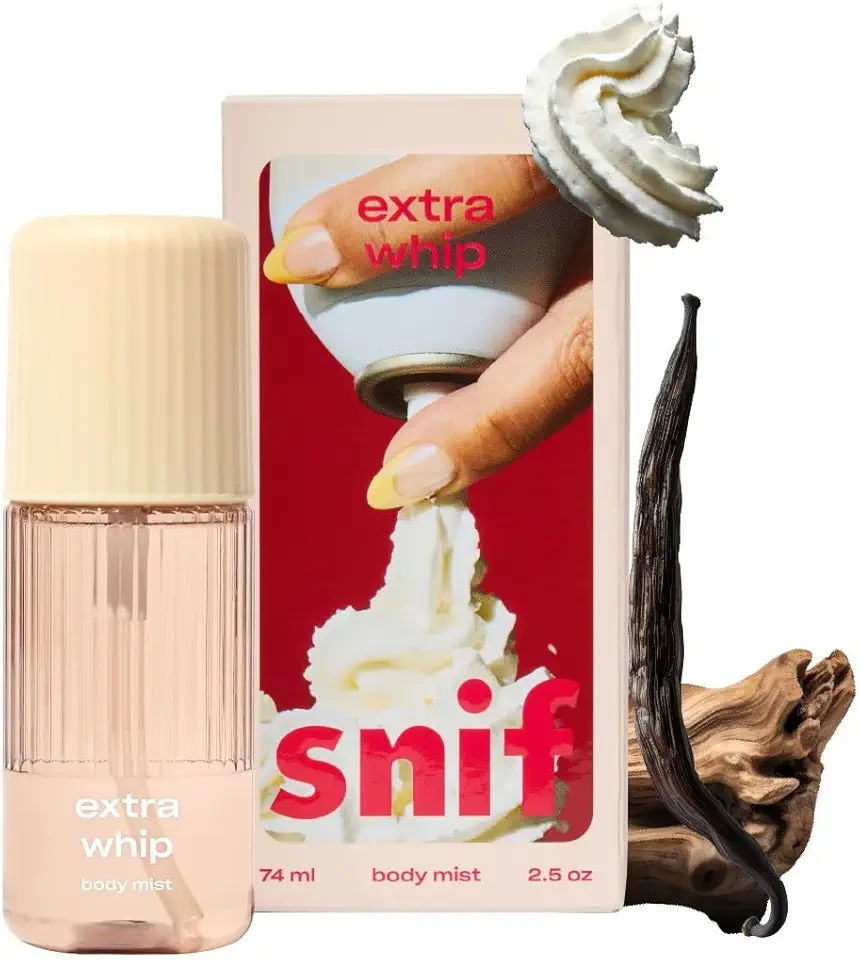 Extra Whip Body Mist 2.5oz, Gourmand Vanilla Musk Fragrance Mist for Body & Hair, Icing Sugar, Whipped Cream & Sandalwood, Clean, Vegan, Cruelty Free