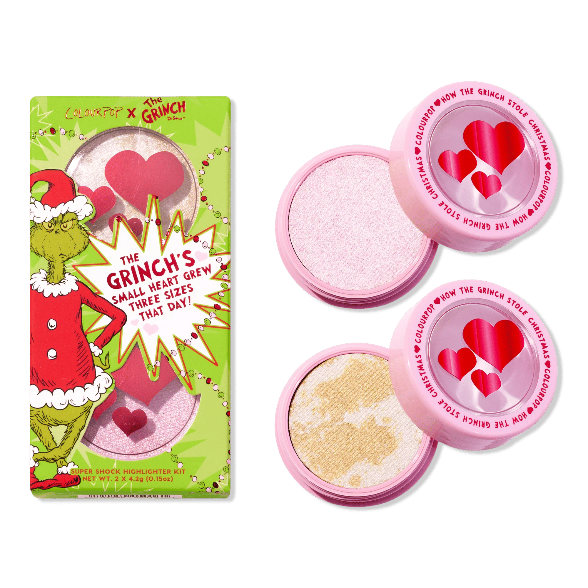 ColourPop x The Grinch Change of Heart Super Shock Highlighter Kit