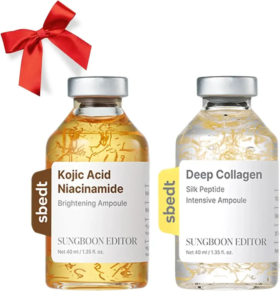 SUNGBOON EDITOR Kojic Acid Niacinamide Brightening Ampoule | Collagen Silk Peptide Intensive Ampoule | Gifts for women