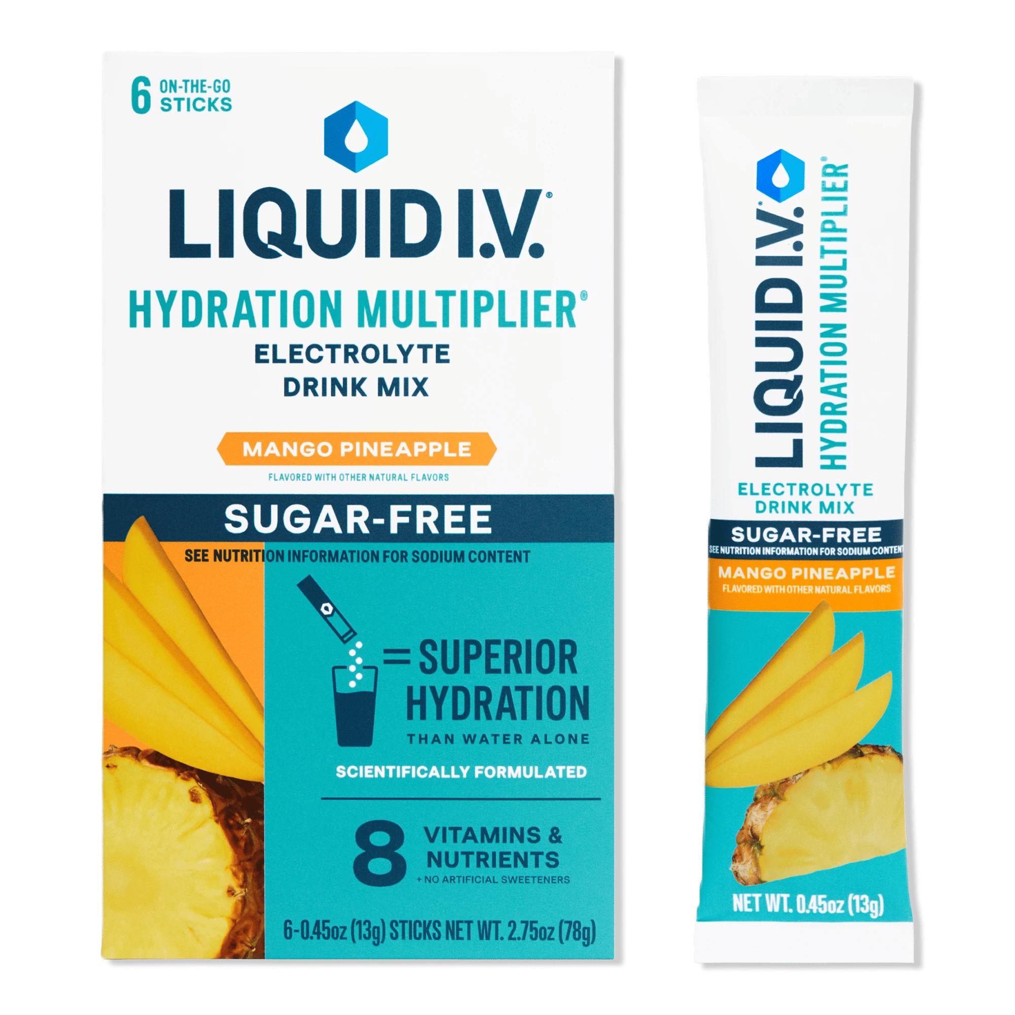 Hydration Multiplier Electrolyte Drink Mix Sugar Free Mango Pineapple