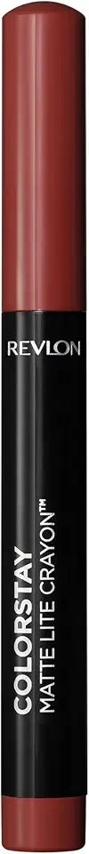 REVLON ColorStay Matte Lite Crayon Lipstick with Built-in Sharpener, Smudge-proof, Water-Resistant Non-Drying Lipcolor, 003 Soufflé All Day, 0.049 oz