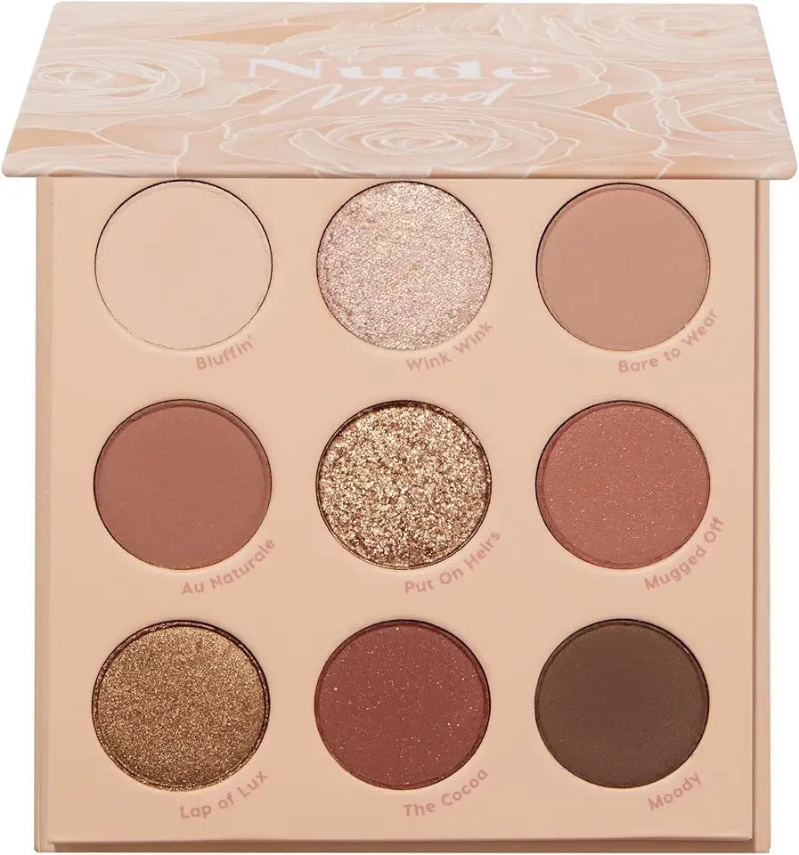 Nude Mood Eyeshadow Palette - Brown & Copper Palette with Metallic and Matte Finishes - High-Pigment Eye Makeup with a Long-Wearing Formula (0.3 oz)