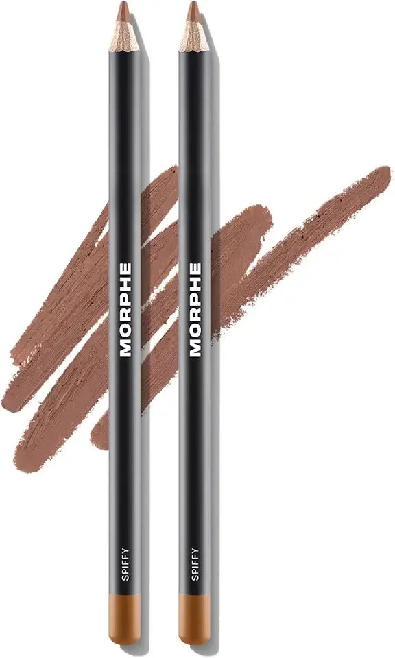 Morphe Color Pencil Bundle - Cream Lip Liner Pencil with a Zero-Tugging Formula - Effortlessly Lines, Defines & Shapes Lips - Spiffy (2 Count)