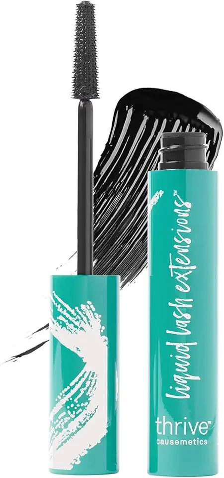 Thrive Causemetics Thrive Mascara, Liquid Lash Extensions Mascara, Tubing Mascara Lengthening, Volumizing & Curling, Smudge Proof, Washable, No Clumping or Flaking, Vegan, Brynn (Rich Black)
