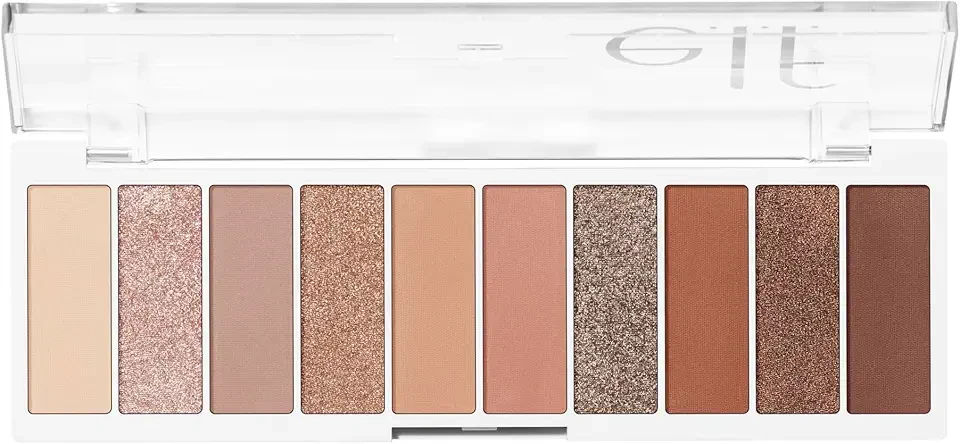 e.l.f. Perfect 10 Eyeshadow Palette, Ten Ultra-pigmented Shimmer & Matte Shades, Vegan & Cruelty-Free, Keep It Ethereal