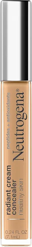 Healthy Skin Radiant Brightening Cream Concealer with Peptides & Vitamin E Antioxidant, Lightweight Perfecting Concealer Cream, Non-Comedogenic, Hazelnut Medium 01 warm undertones, 0.24 oz