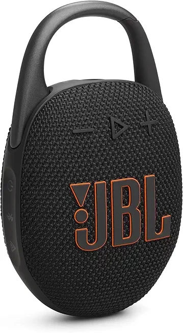 Clip 5 - Ultra-Portable, Waterproof & Dustproof Bluetooth Speaker, Big JBL Pro Sound with Punchy bass, Integrated Carabiner, Up to 12 Hours of Play, Made in Part with Recycled Materials (Black)