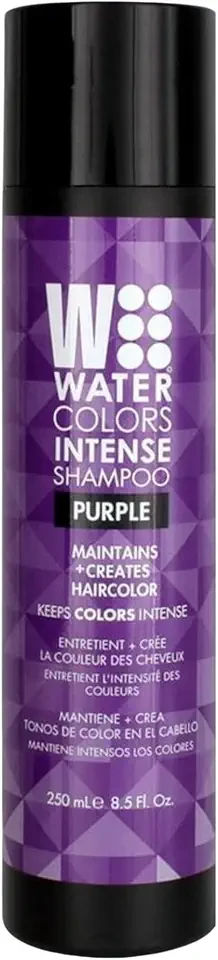 Watercolors Intense Color Depositing Shampoo, Semi Permanent Hair Color 8.5 oz - PURPLE