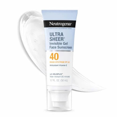 Neutrogena Ultra Sheer Invisible Gel Face Sunscreen, SPF 40, 1.7 oz