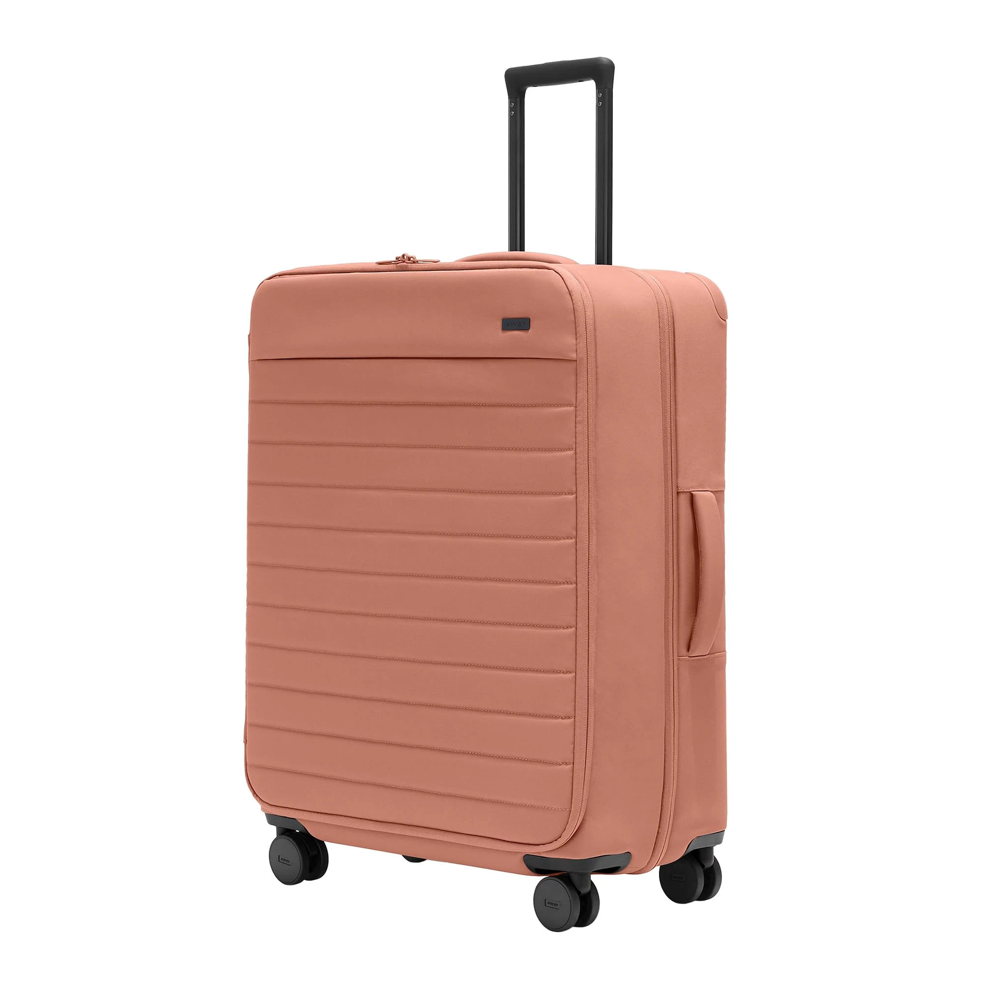 Away Softside Large Checked Suitcase, 29 Inch Expandable Luggage For Men & Women, Durable Nylon Exterior, TSA Approved Lock, Ideal For Trips 2+ Weeks, Clay Pink